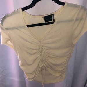 Urban Outfitters Yellow ruched top